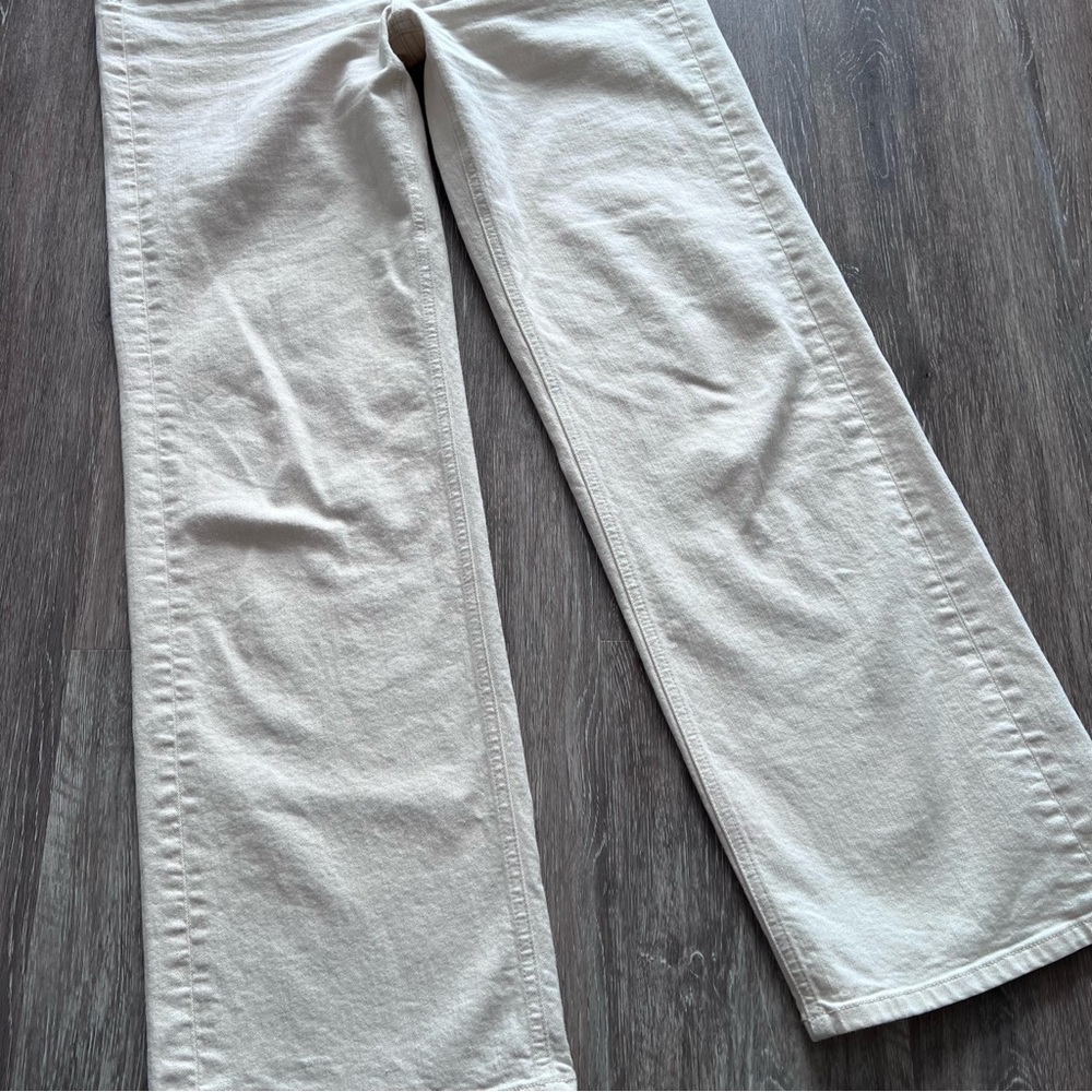 AYR Straight Leg Jeans in Cream - Picture 4 of 11